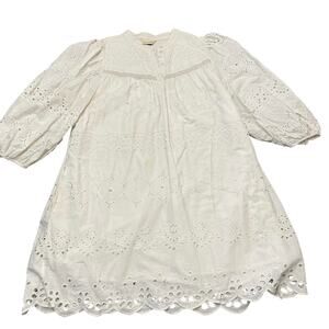 Universal Threads Women’s white eyelet mini dress, puffy sleeve, XXl